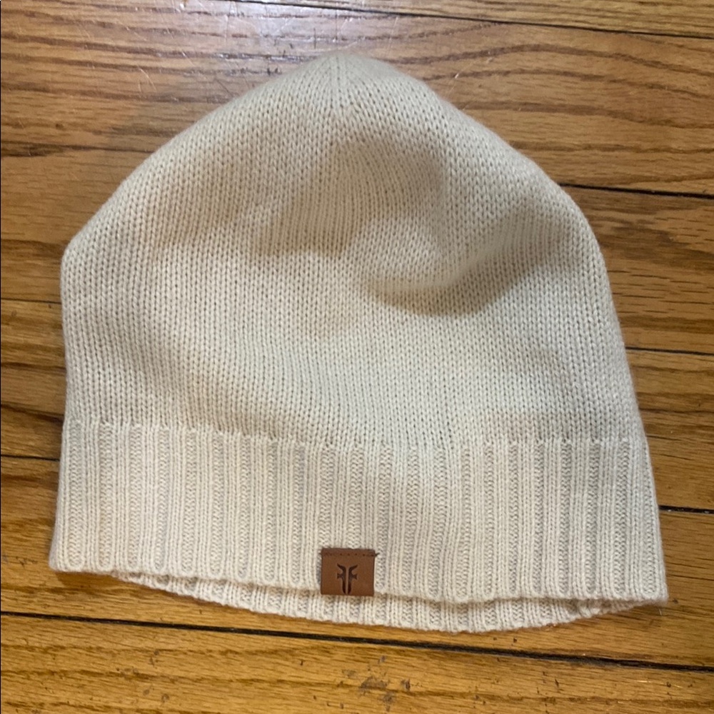 Frye Cream Knit Beanie